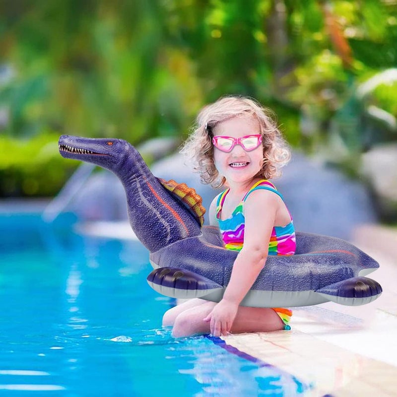 HOHQB Lifelike Inflatable Dinosaur Pool Floats Kids, Swimming Pool Ring ，Kids Pool Toys for Toddlers Ages 3-12 Boys Girls - Image 5